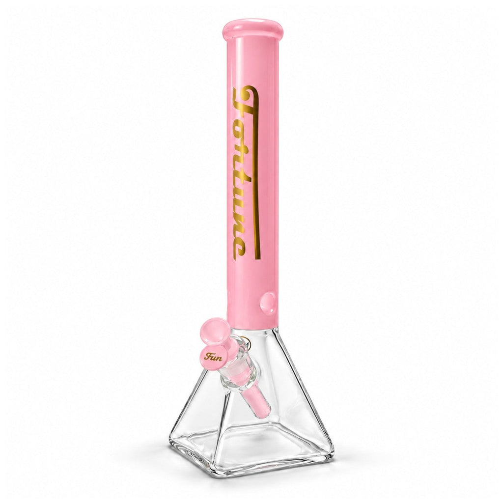 Fortune 18" 7mm Square Base Glass Water Pipe – 50mm Neck